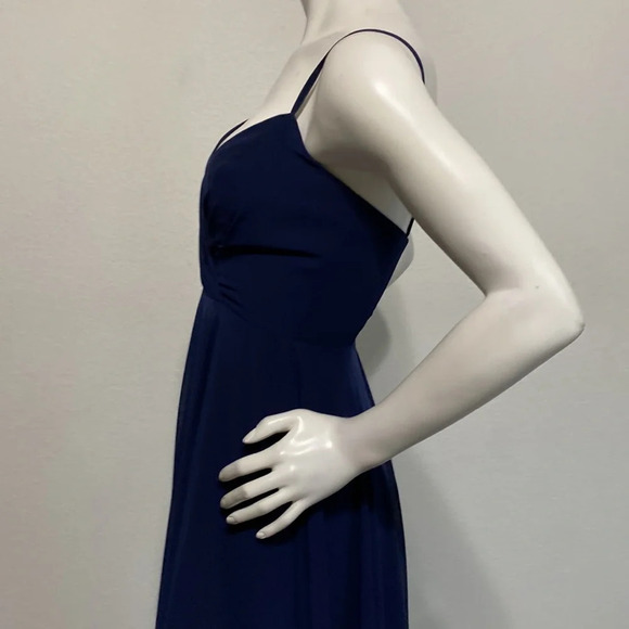 Brideside "NEW" Navy Blue Kat Sweetheart V-Neck Sleeveless Maxi Dress Size 0 - Picture 8 of 10